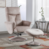 SC.Paddington Recliner Chair - Footstool in Champagne